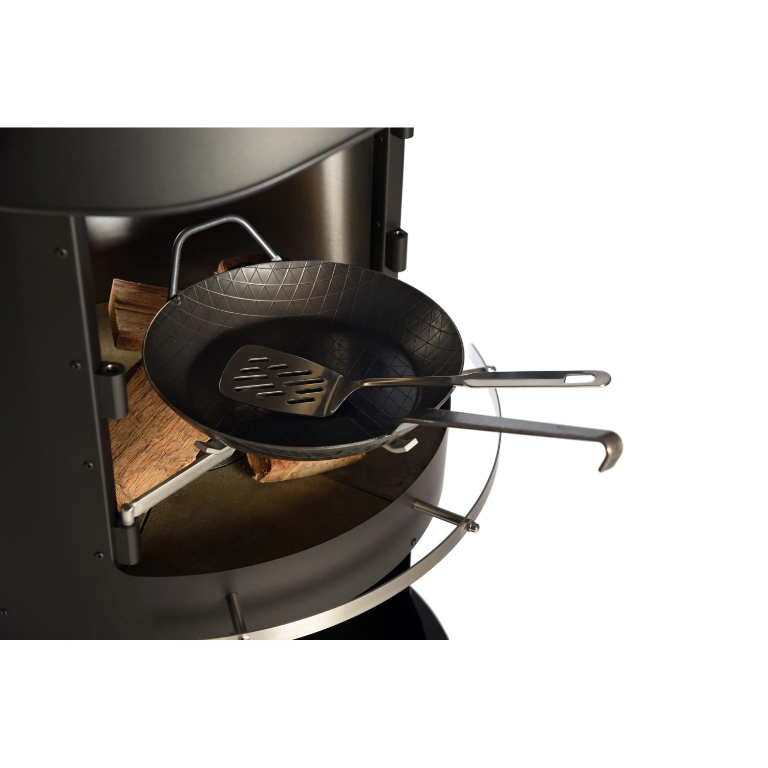 Buschbeck Litinová pánev s držákem pro nerez grilovací krb Sydney