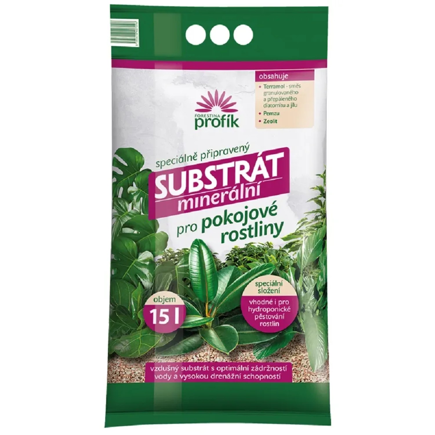 FORESTINA profík Minerální Substrát pro pokojové rostliny 15 l