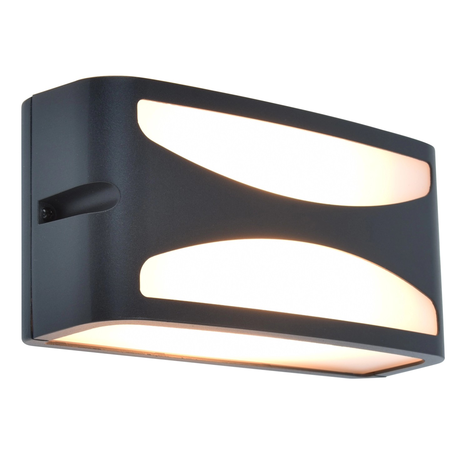 Lutec Venkovní nástěnné svítidlo ZEBRA E27, IP44, tmavě šedá, 9 x 22 x 11 cm