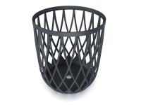 Prosperplast Plastový univerzální koš Uniqubo antracit, pr. 39 cm, objem 35 l