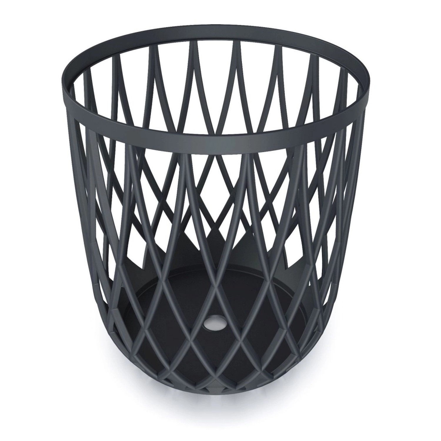 Prosperplast Plastový univerzální koš Uniqubo antracit, pr. 39 cm, objem 35 l