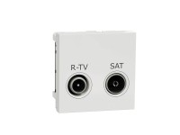 Schneider Electric Zásuvka TV+R+SAT koncová 2dB Unica, 2M, bílá