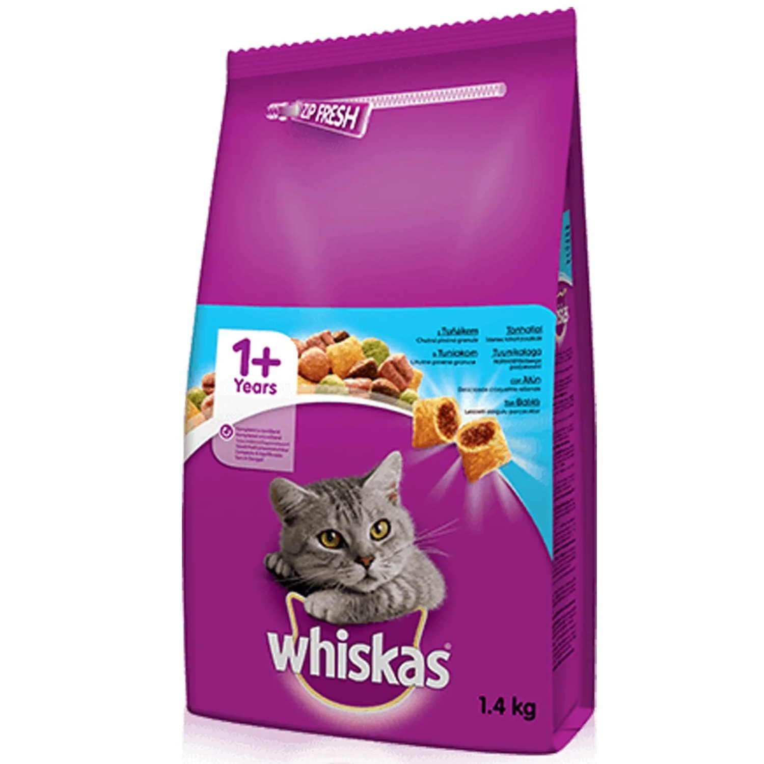 Whiskas Granule pro kočky s tuňákem, 1,4 kg