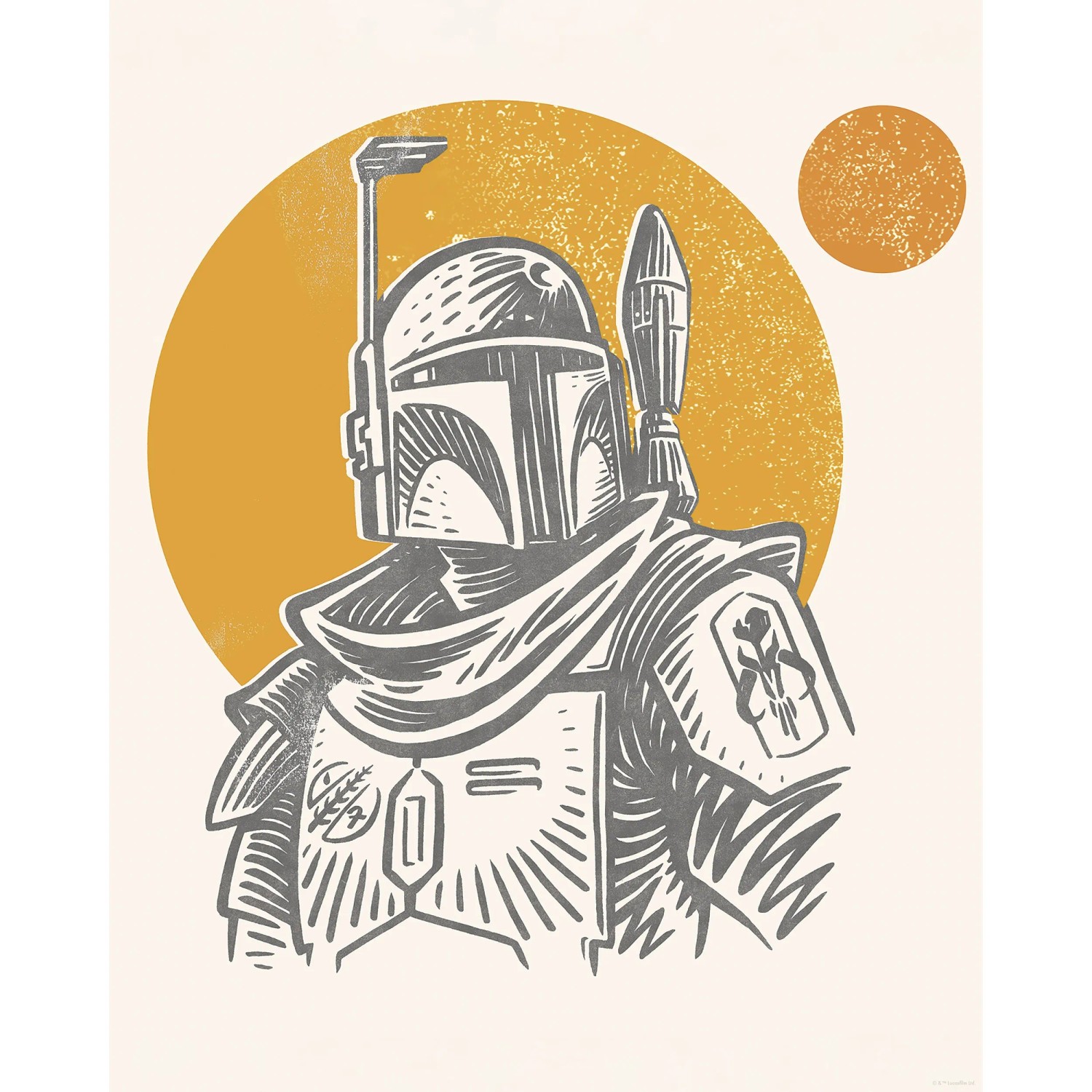 Komar Plakát Star Wars Boba Fett Illustration Iconic 40 x 50 cm