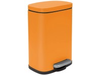 Spirella Nášlapný odpadkový koš Akira, oranžová matná, 5 l