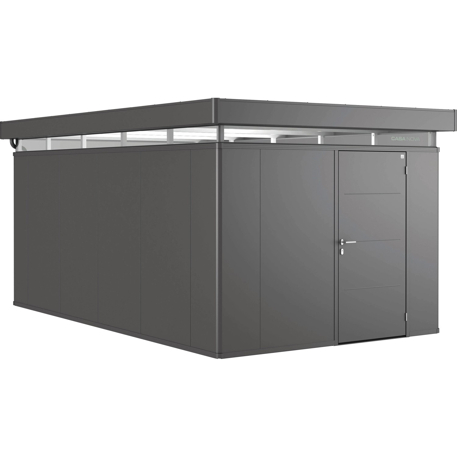 Biohort Plechový zahradní domek CasaNova 3 x 5 tmavě šedá, 530 x 330 cm, P