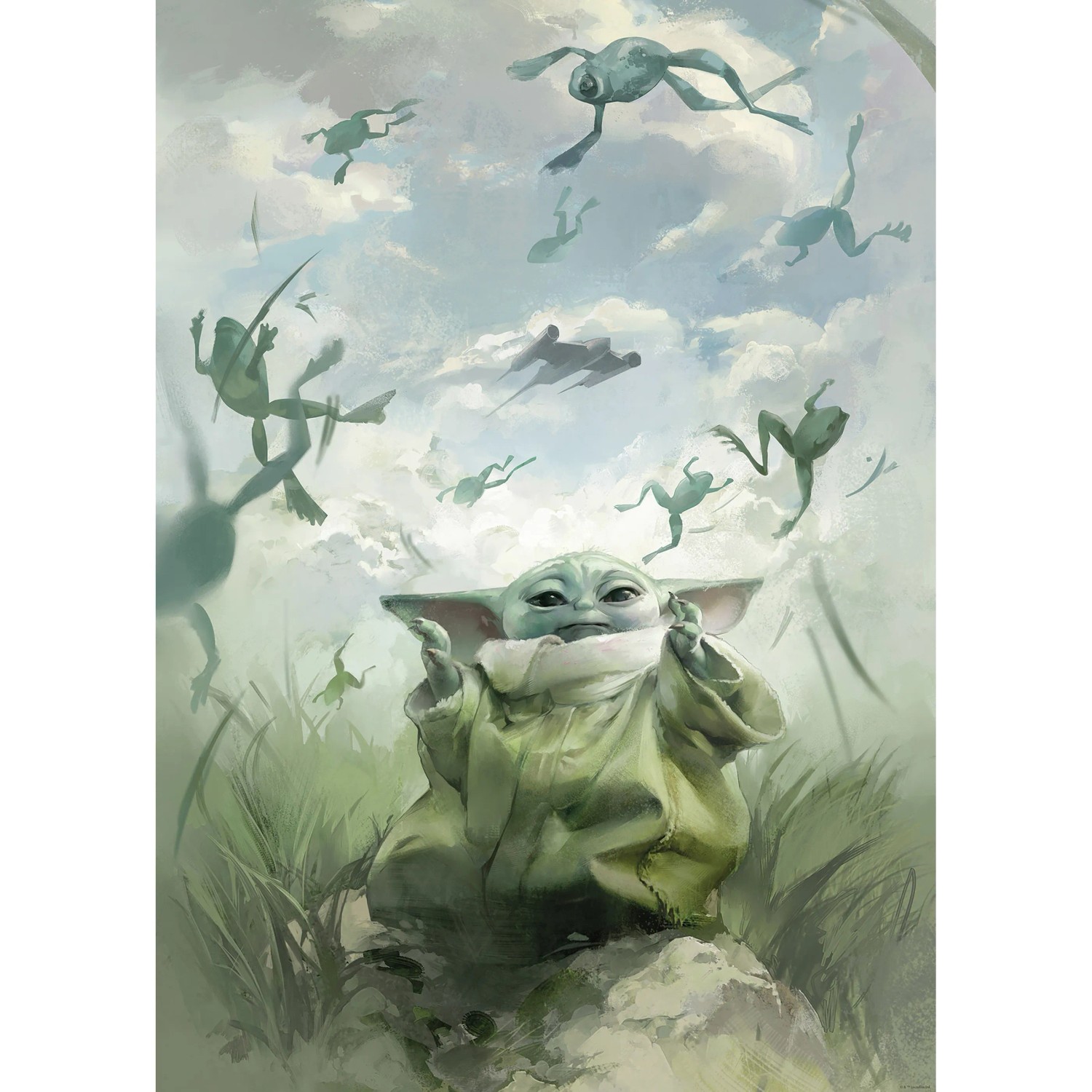 Komar Plakát Star Wars The Mandalorian Grogu Frogs 50 x 70 cm