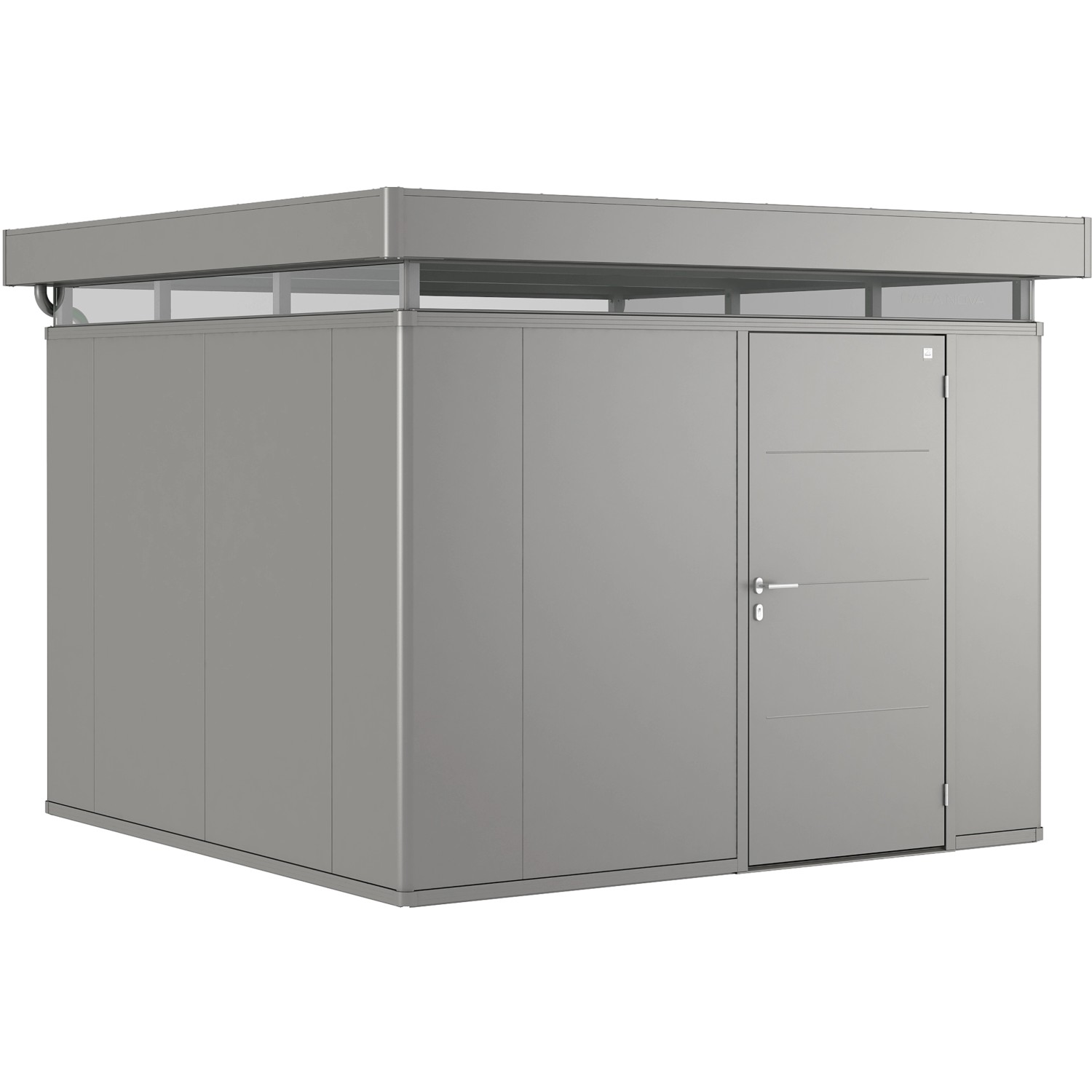 Biohort Plechový zahradní domek CasaNova 3 x 3 křemenově šedá, 330 x 330 cm, P