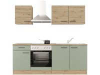 Flex-Well Kuchyně Cara 210 cm/typ 2 - trouba/varná deska/digestoř/dřez