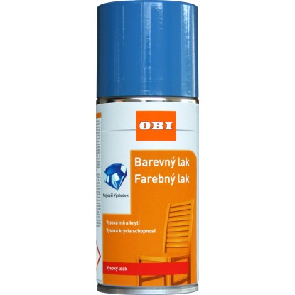 OBI Lak ve spreji vysoce lesklý RAL 5012 světle modrá 150 ml