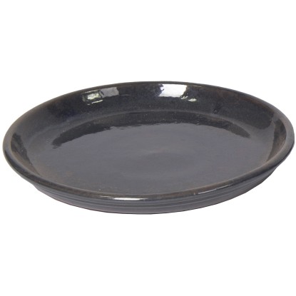 Mega Collections Miska pod květináč Glazed Saucer starožitná šedá pr. 20 cm
