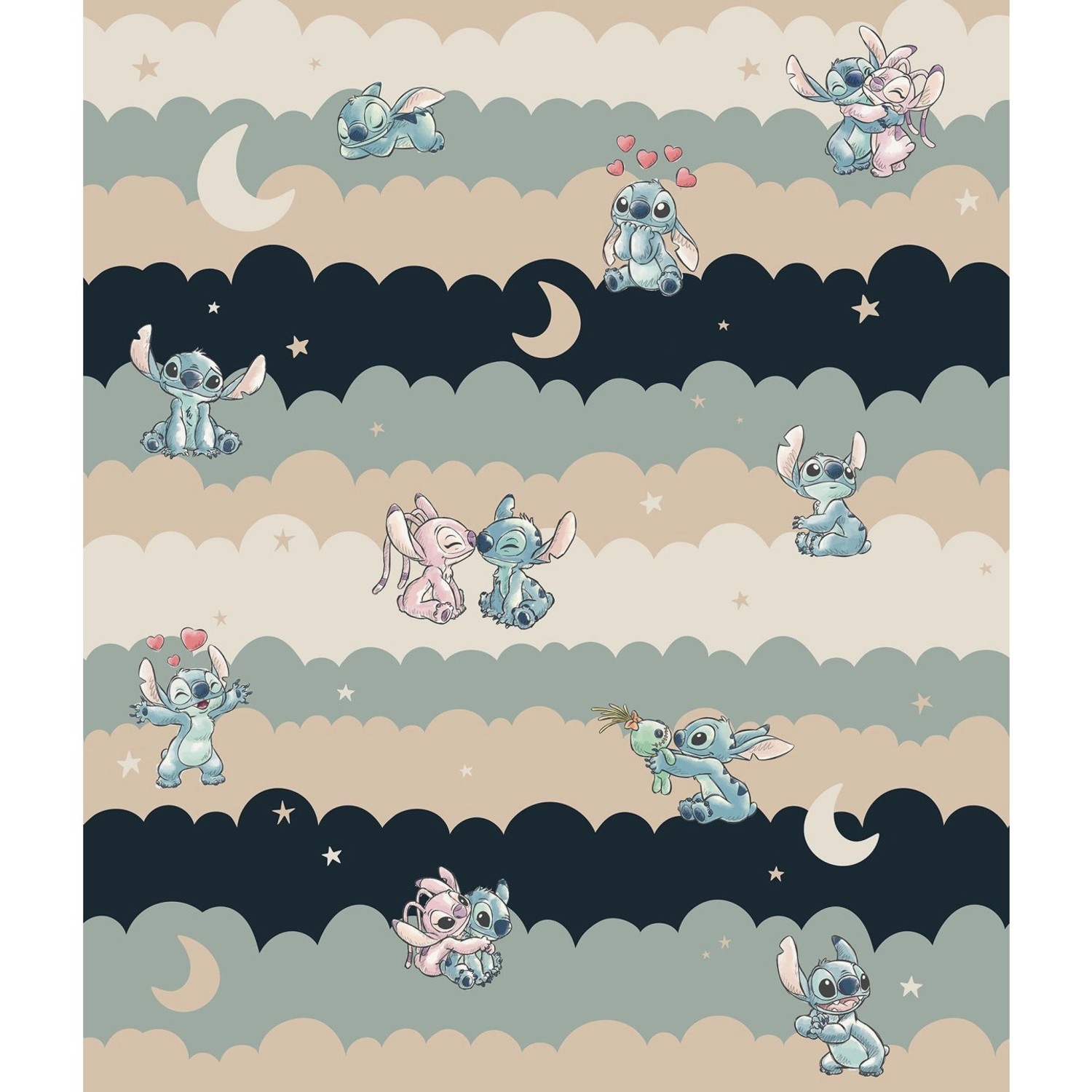 Komar Vinylová fototapeta Disney Lilo & Stitch Cozy Clouds 212 x 250 cm