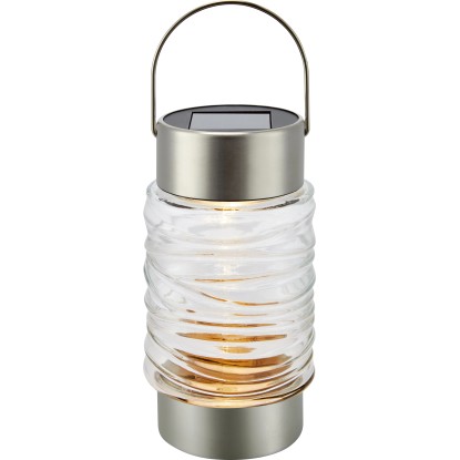 Solární svítidlo, stříbrné/průhledné