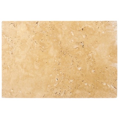 Travertinová dlažba Ivory Classic, řezaná a omílaná, 40,6x61,6 cm. Přírodní kámen pro terasy a chodníky.