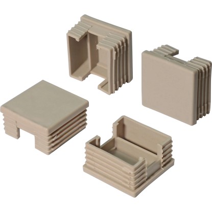 Krytky na nožičky pro hliníkový balkonový stůl Prata Ecru 4 ks