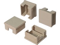 Krytky na nožičky pro hliníkový balkonový stůl Prata Ecru 4 ks Krytky na nožičky pro hliníkový balkonový stůl Prata Ecru 4 ks