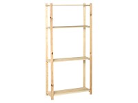 OBI Dřevěný regál sklepní se 4 policemi, přírodní, 170 x 80 x 30 cm