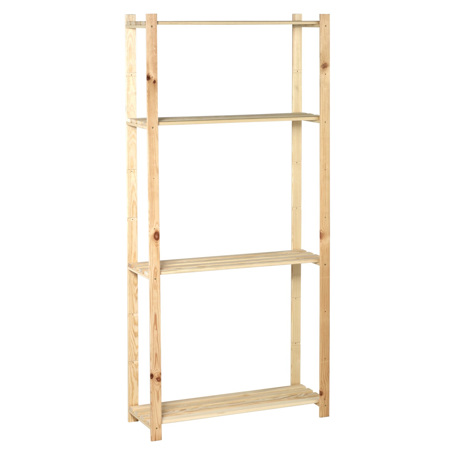 OBI Dřevěný regál sklepní se 4 policemi, přírodní, 170 x 80 x 30 cm