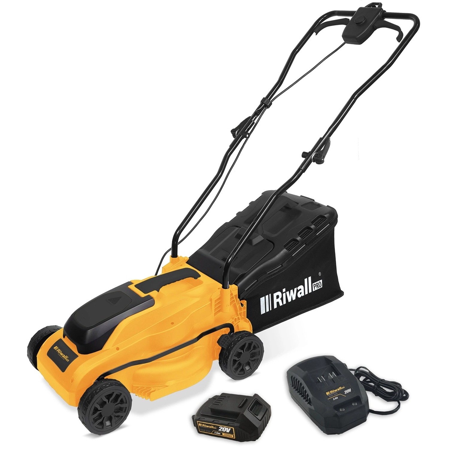 Riwall PRO RALM 3320i 20V SET - akumulátorová sekačka (s 4,0 Ah akumulátorem a nabíječkou)