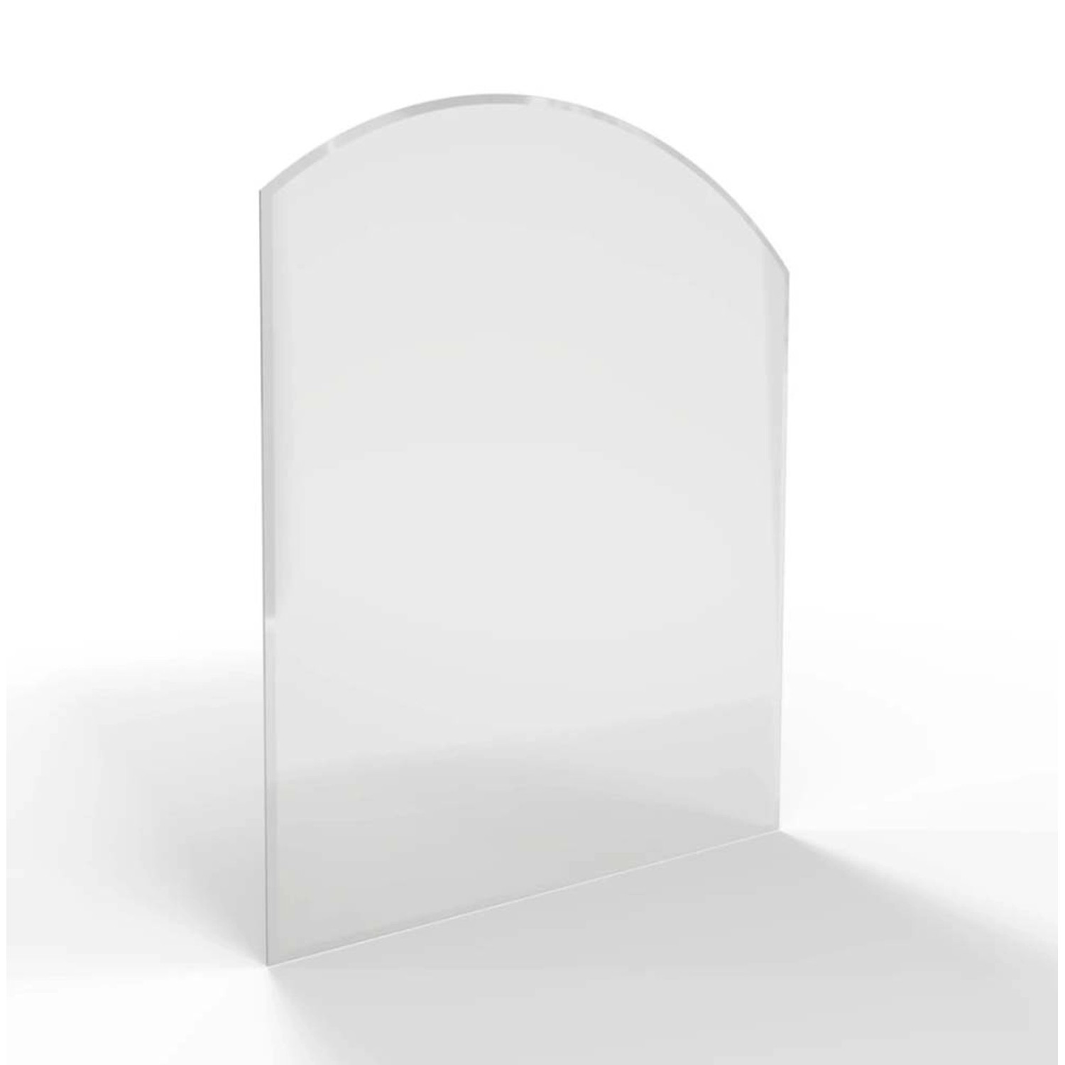 HS Flamingo Sklo pod kamna oblouk R725, čiré, 1000 x 1000 x 6 mm