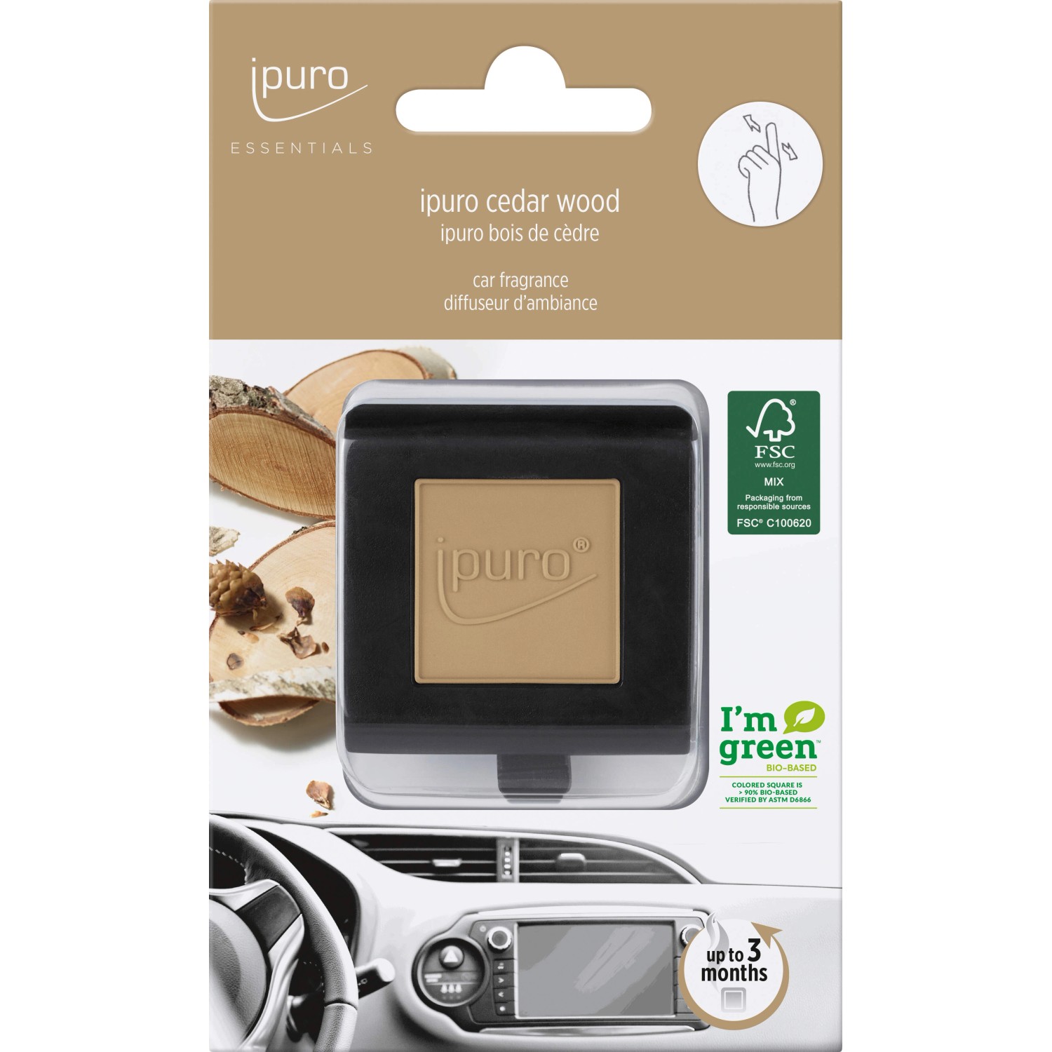 ipuro Essentials Cedar Wood vůně do auta 1 ks