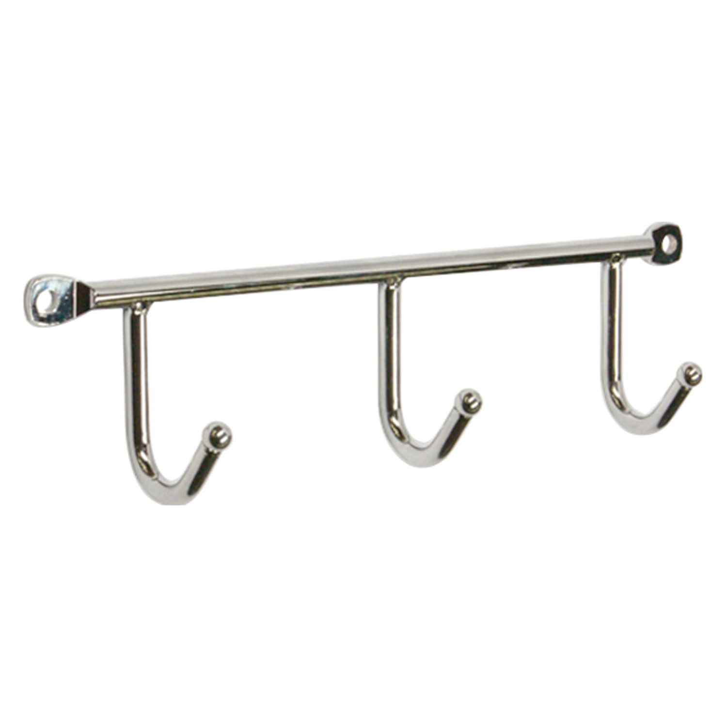 Háčková lišta lesklá chromovaná, 3 háčky