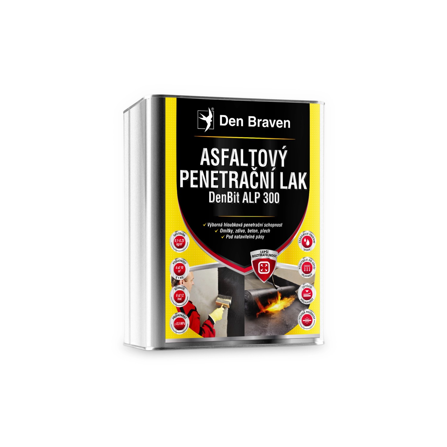 Asfaltový penetrační lak ALP300 - 4 kg DenBit FE kanystr