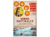 IAMS Kapsička Naturally Adult s lososem v omáčce 85 g