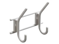 Hettich Věšáková lišta, 2 háčky, plast, bílá