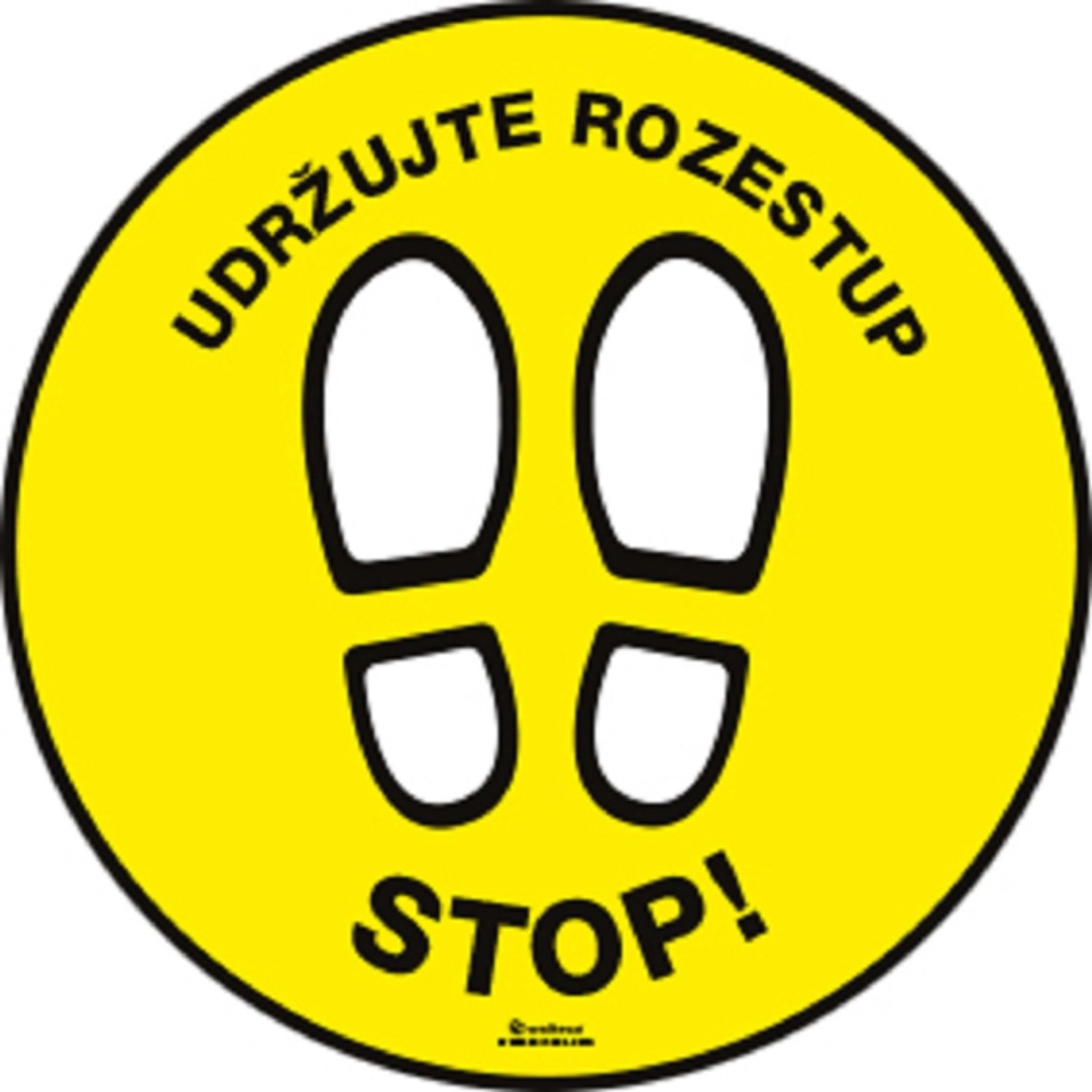 Samolepka STOP! Udržujte rozestup