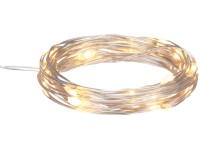 LED světelný řetěz 20x mini LED, teplá bílá, IP20, měděný drát, 2,1 m