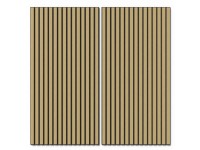 Denpanels Akustický panel WOOD Dub přírodní MDF černá plsť 119,8 x 60 x 2 cm