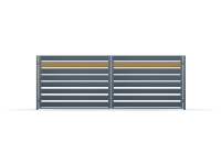 Budmat Dvoukřídlá brána Variante verze 5 antracit/dub bělený, 140 x 415 cm