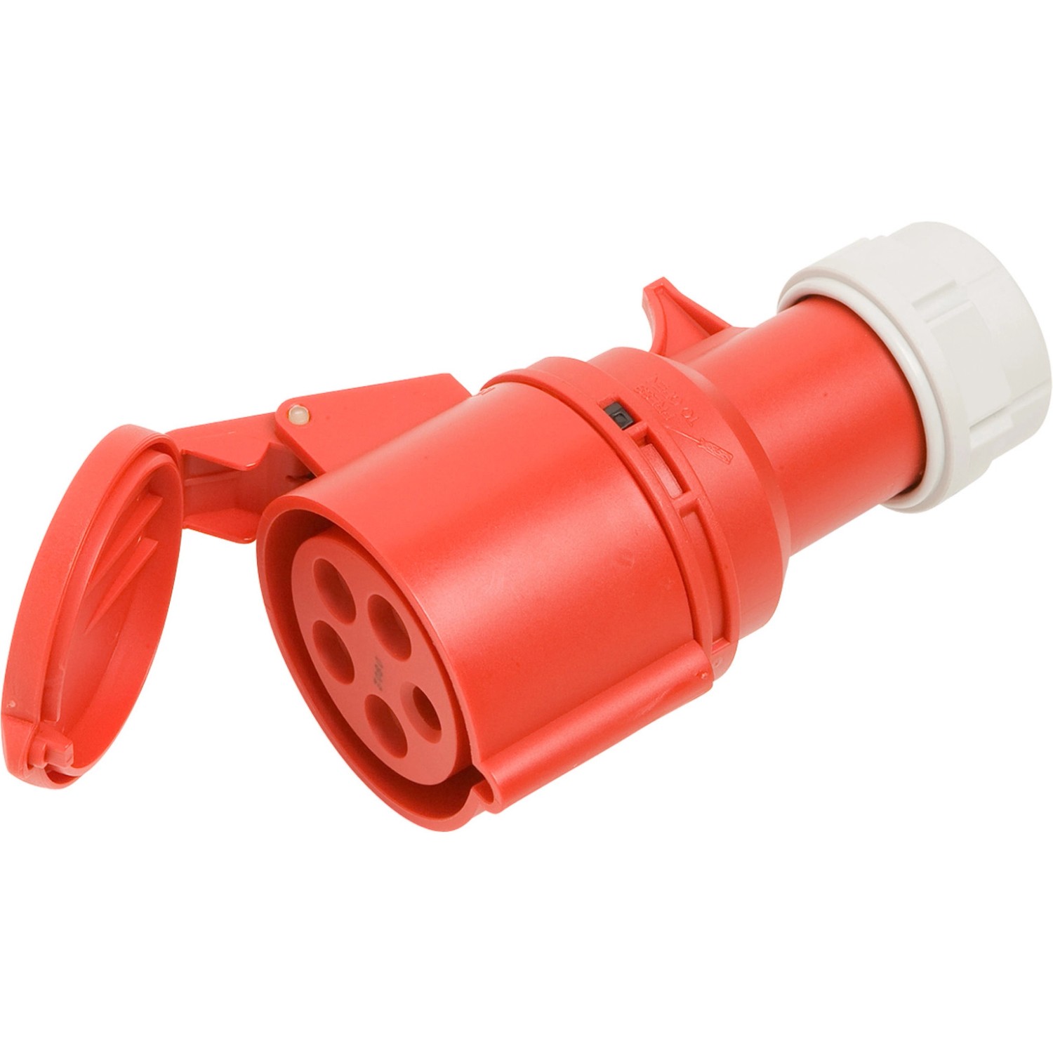 Kabelová zásuvka CEE 5pólová IP44 32 A červená
