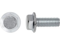 Přírubový šroub se šestihrannou hlavou SW8 bíle pozinkovaný M5 x 10 mm, 8 ks