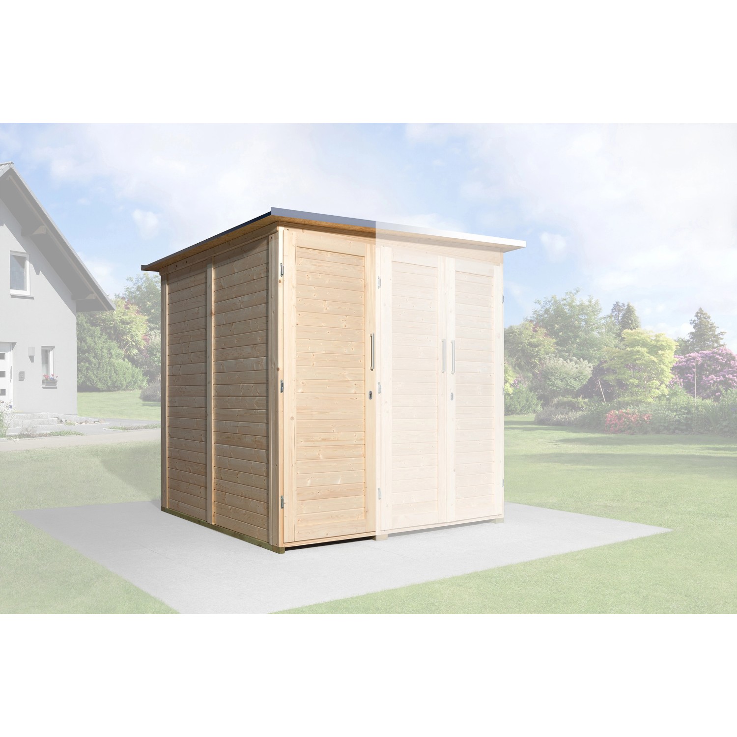 Weka Rozšíření Modul SaveBike pro Garten Q Kompakt, přírodní, 71 x 194 cm