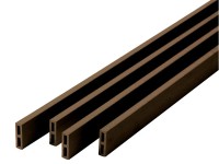 WPC zakončovací lišta Artwood hladká, kaštan, 300 x 1,7 x 6 cm