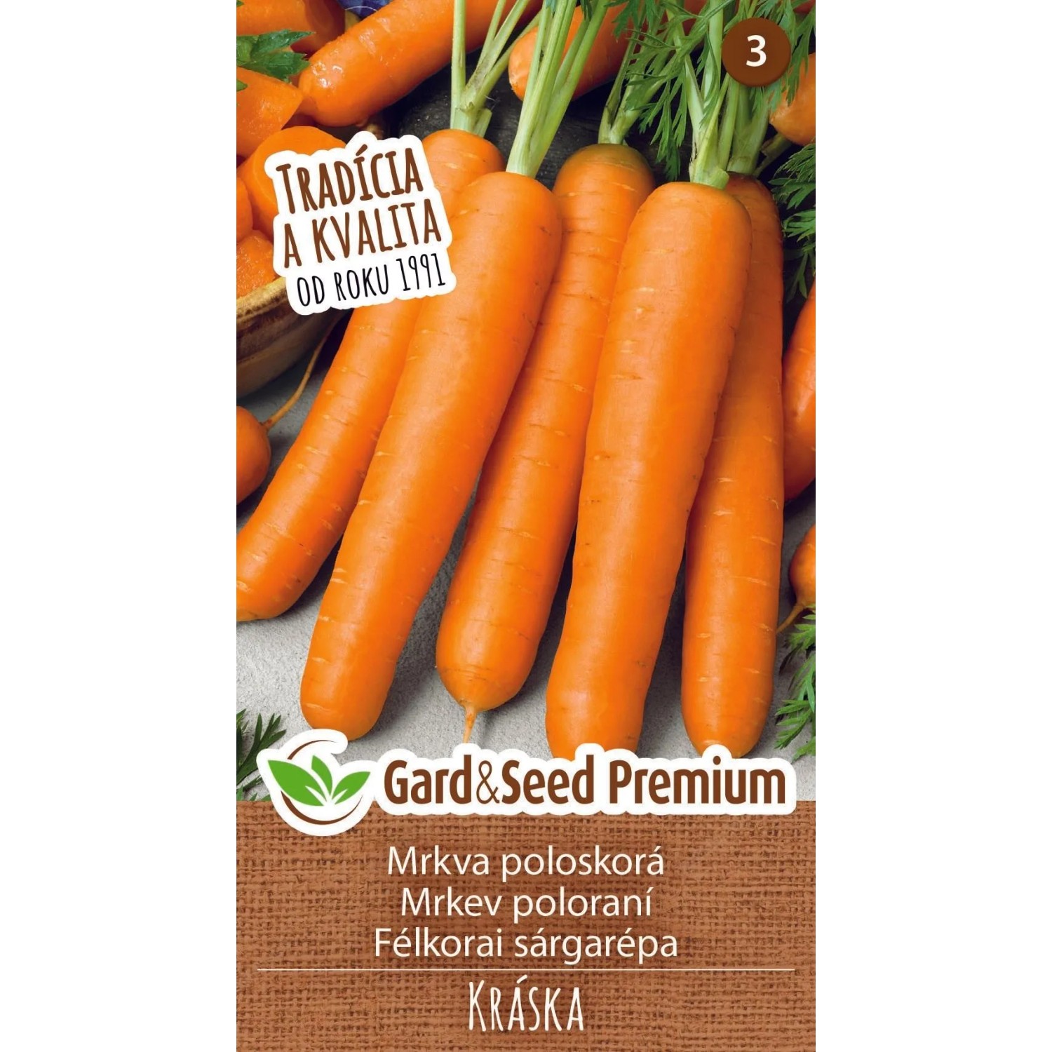 GardenSeed Premium Semínka Mrkev poloraná Kráska