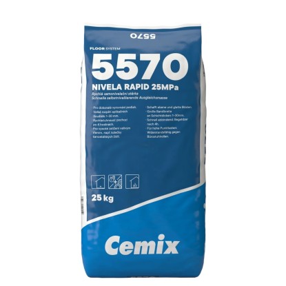 Balení Nivela Rapid 25MPa samonivelační stěrky od Cemix, vhodné pro vyrovnávání podlah.