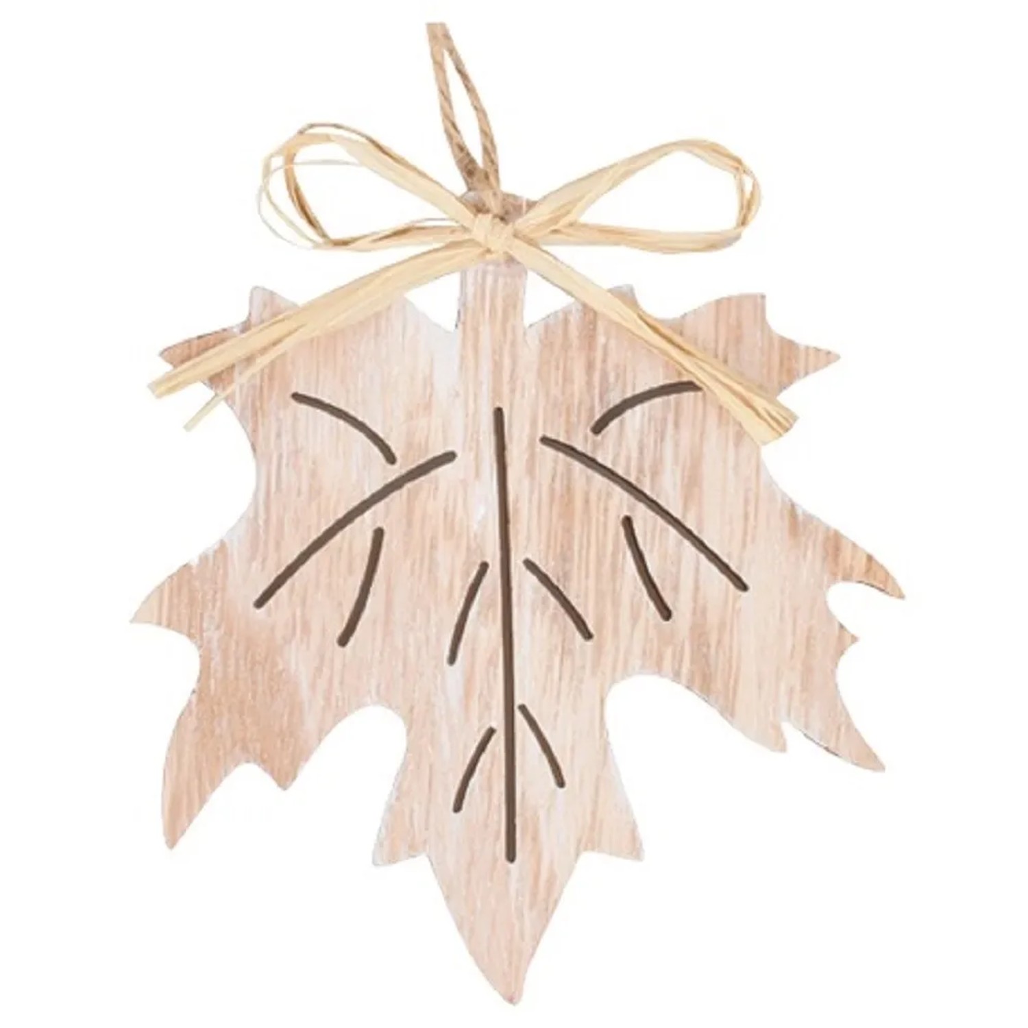 Dřevěný list na zavěšení, přírodní javor, 10 cm