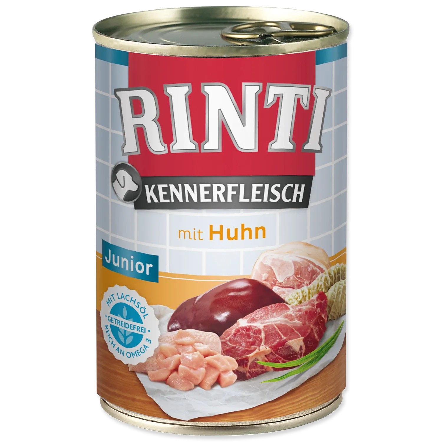 RINTI Konzerva pro psy Kennerfleisch Junior kuře, 400 g