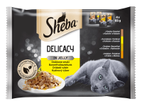 Sheba Kapsičky pro kočky Delicacy s kuřecím, kachním, krůtím a drůbežím 4 x 85 g