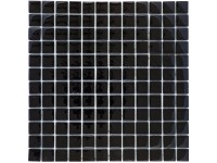Euro Stone Skleněná mozaika Schwarz Uni 30 x 30 cm