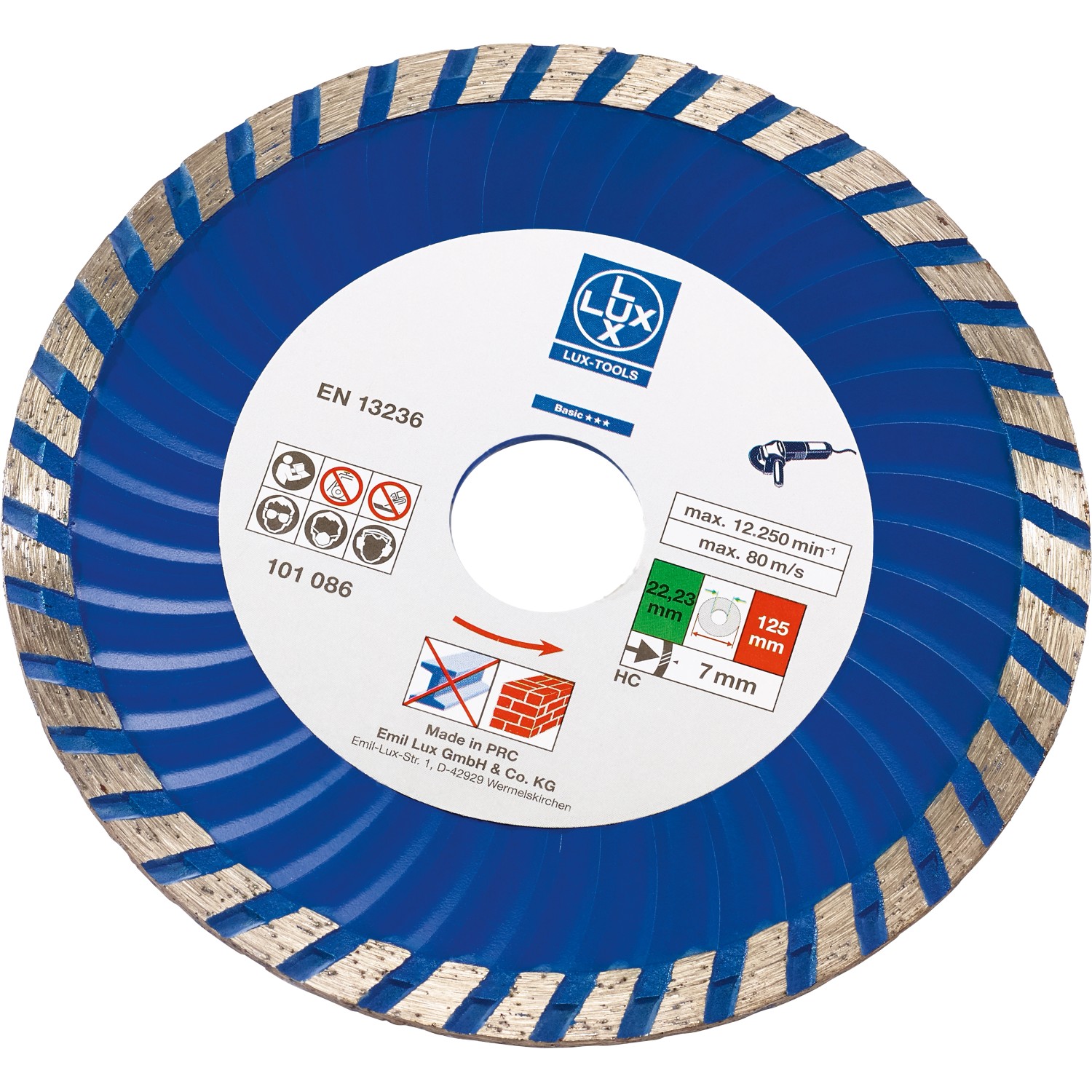LUX Diamantový řezný kotouč Classic na kámen segmentovaný průměr 125 mm