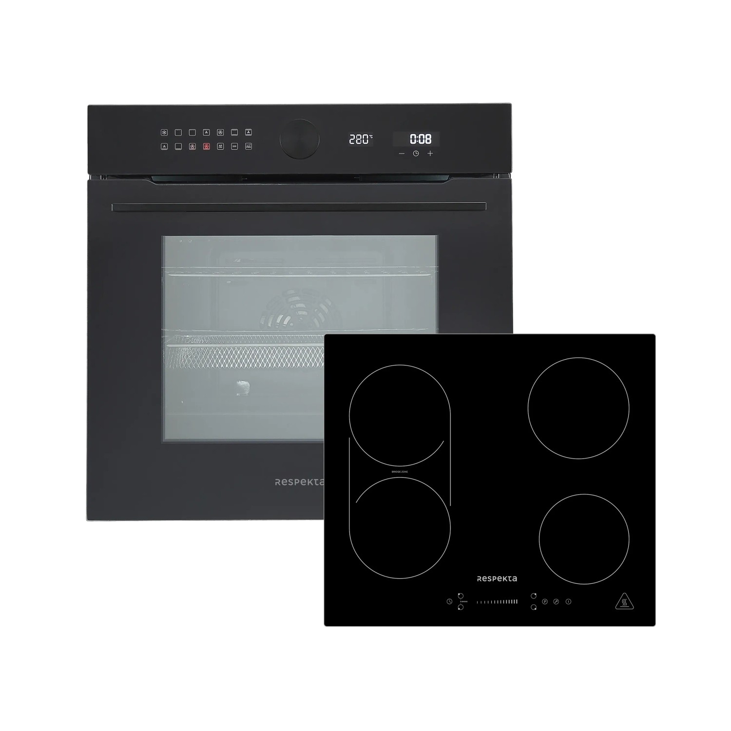 Respekta Vestavná el. trouba Adrian AB900-19 & skloker. deska Alois KM6600IB-28