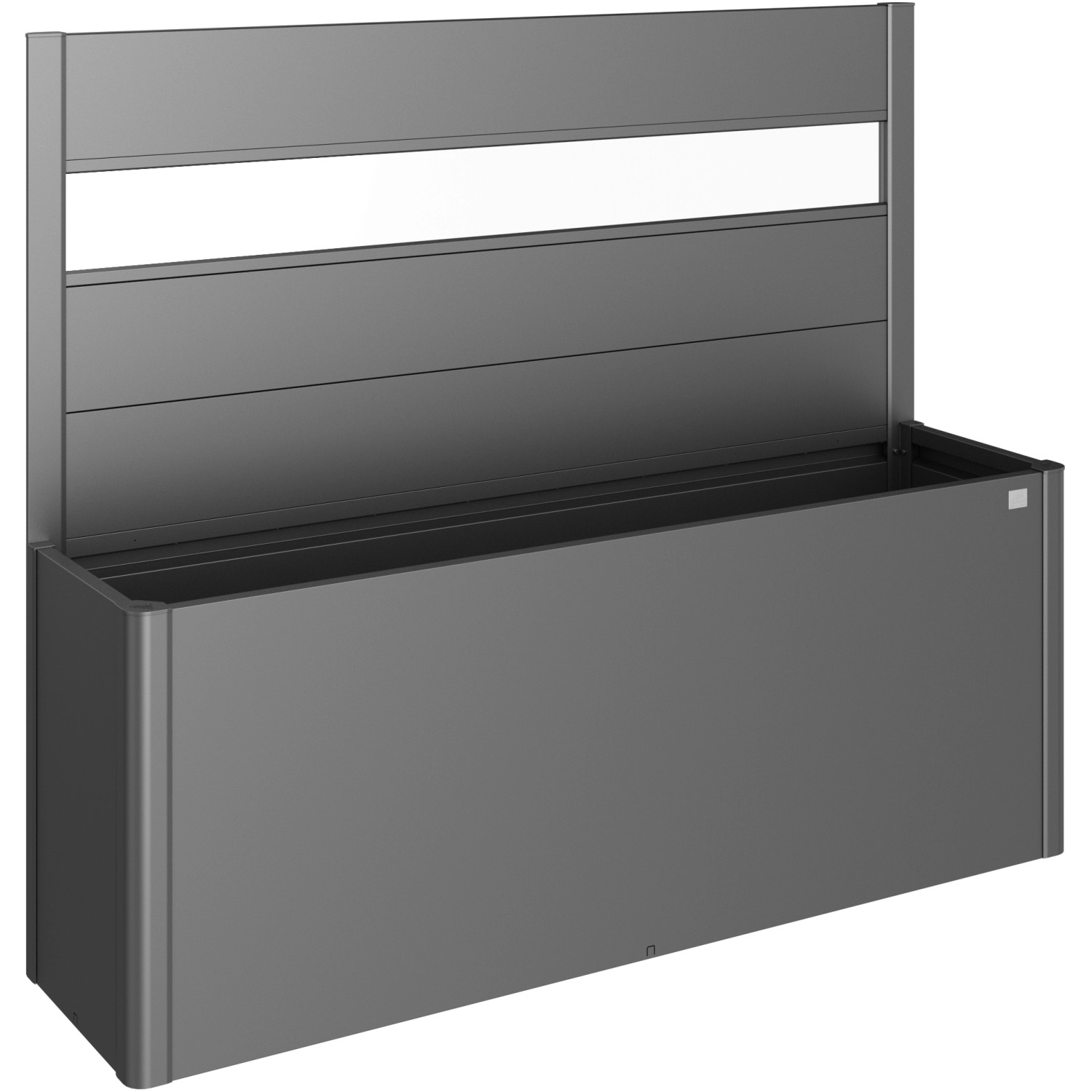 Biohort Zástěna pro záhony vyvýš./Belvedere se sklem pro str. 2 m tm.šedá