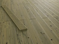 Terasové prkno rýhované/částečně rýhované jehličnaté dřevo zelené 28x145x2000 mm