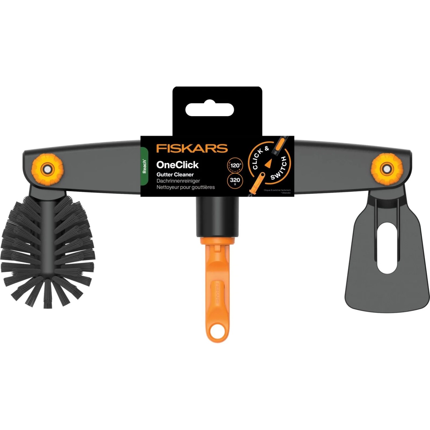 FISKARS Čistič okapů OneClick Reach 120°