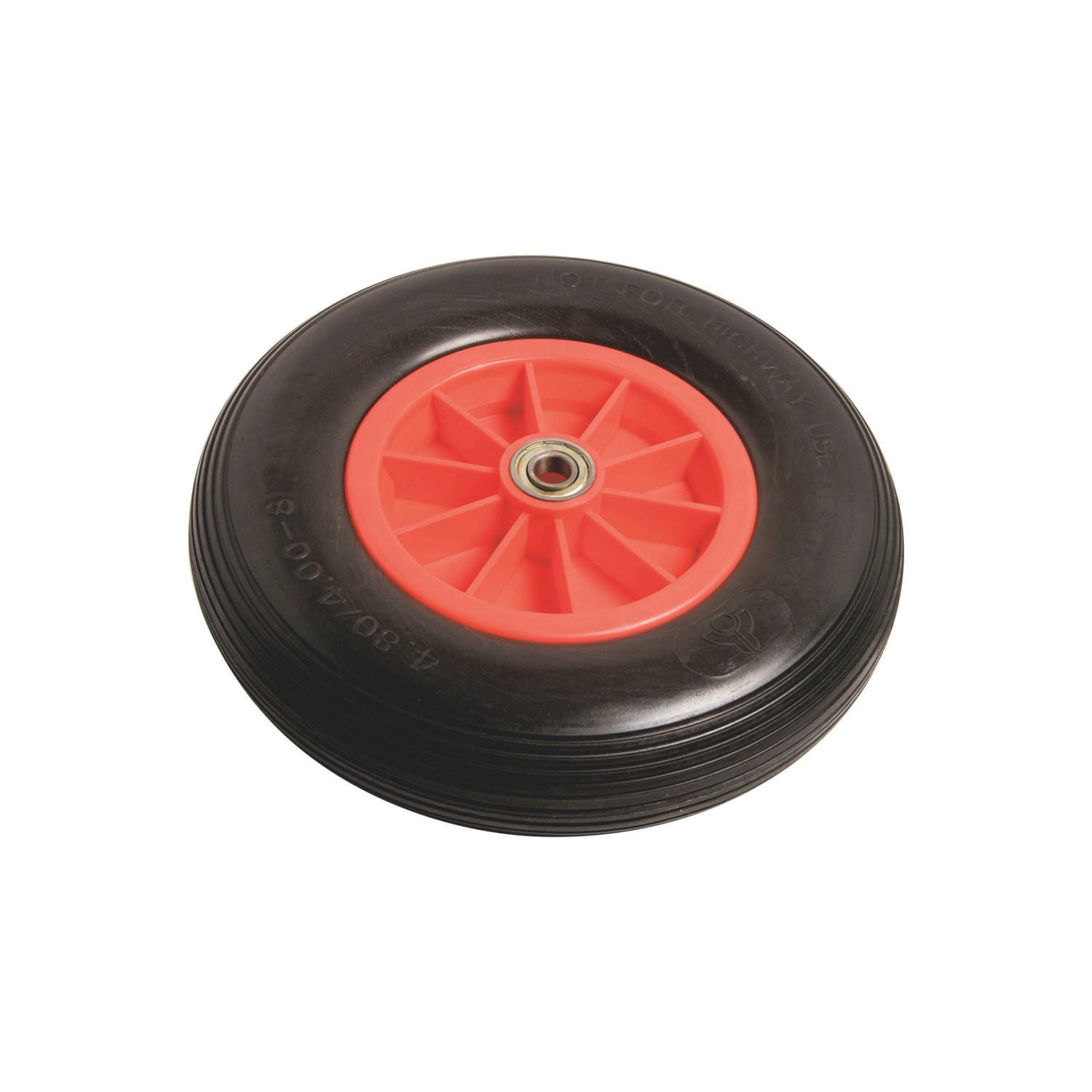 OBI Kolo s pneumatikou s drážkovým vzorkem průměr 400 mm 100 kg červenočerné