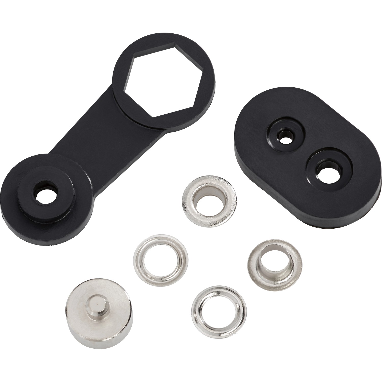 Sada ok pro lanková táhla, šedá, mosaz, pr. 11,5 mm